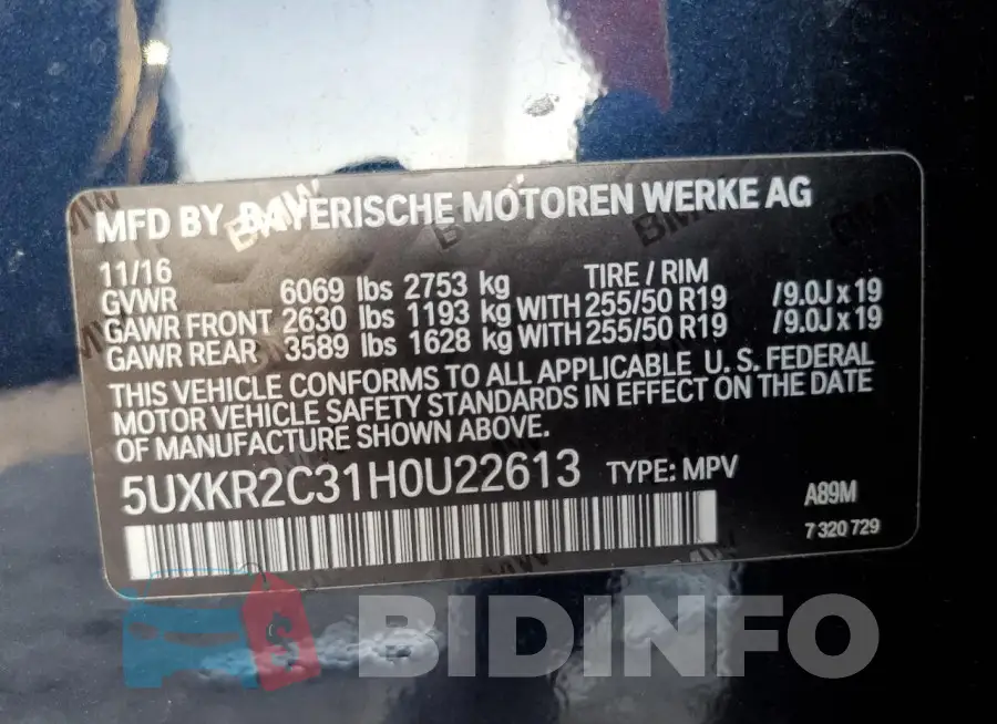 5UXKR2C31H0U22613 Photo# 14