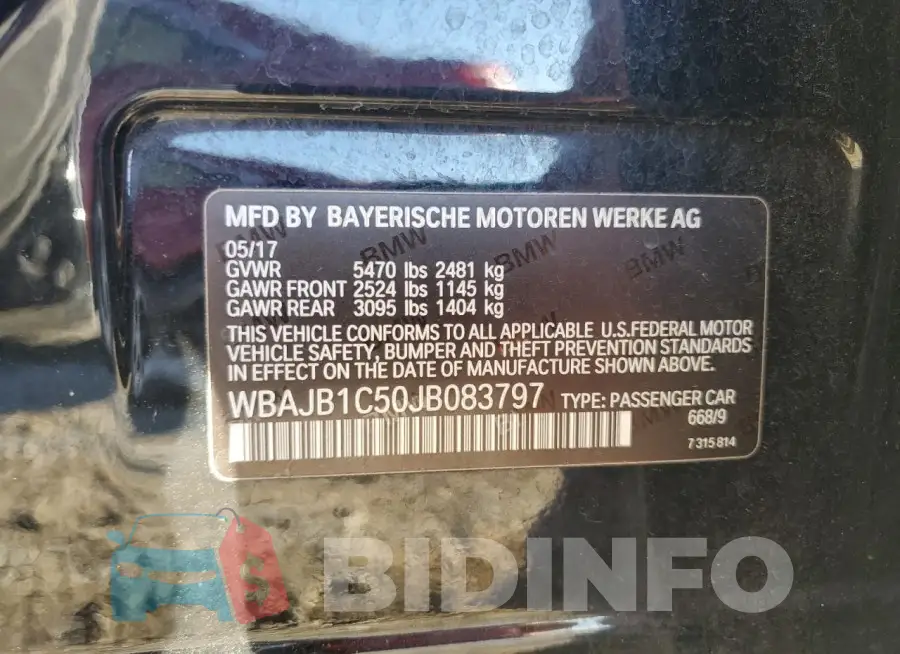 WBAJB1C50JB083797 Photo# 12
