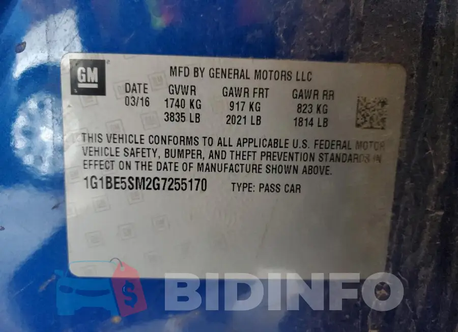 1G1BE5SM2G7255170 Photo# 12