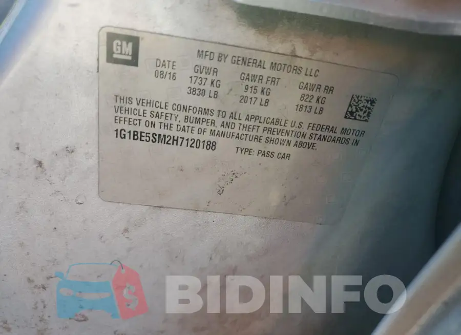 1G1BE5SM2H7120188 Photo# 13