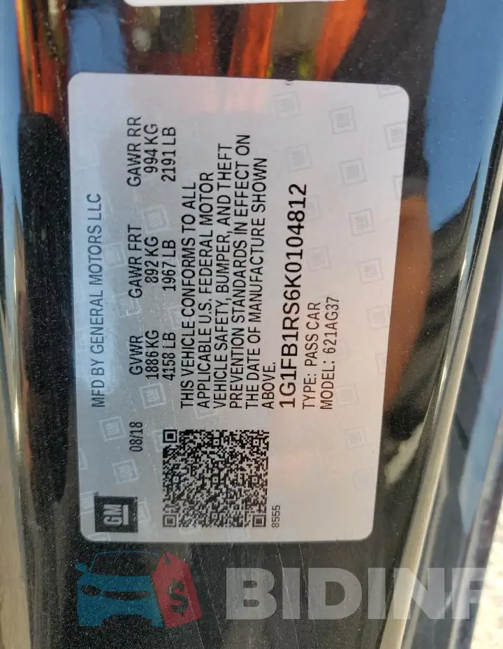 1G1FB1RS6K0104812 Photo# 12