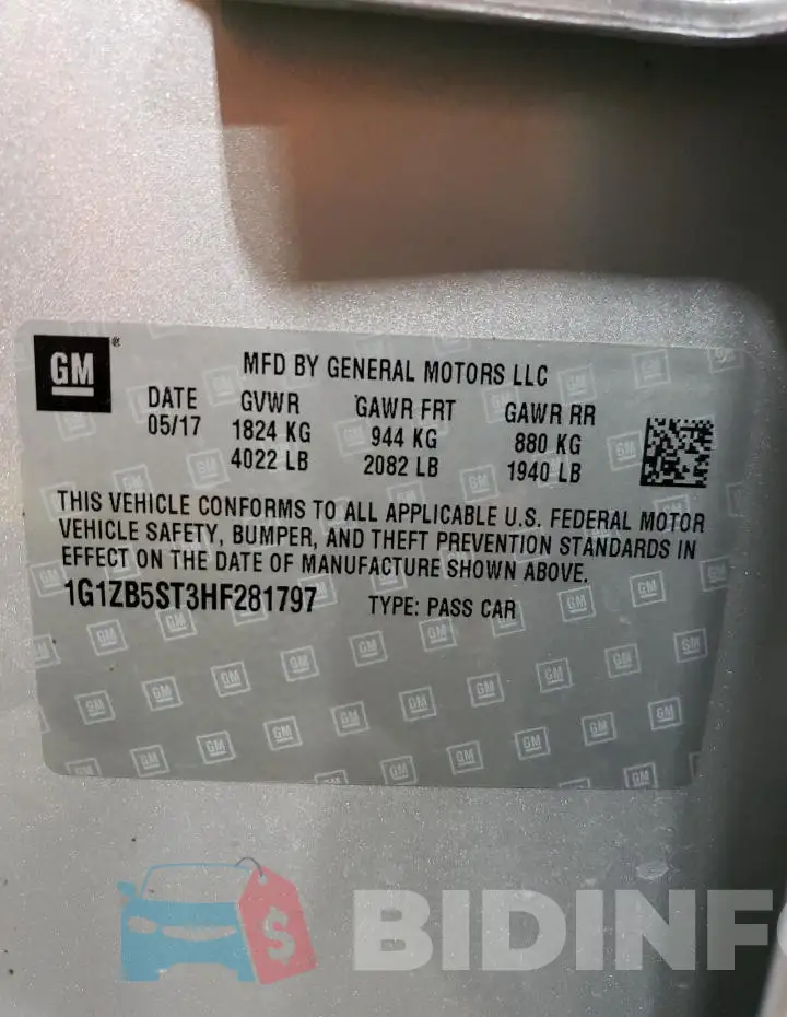 1G1ZB5ST3HF281797 Photo# 12