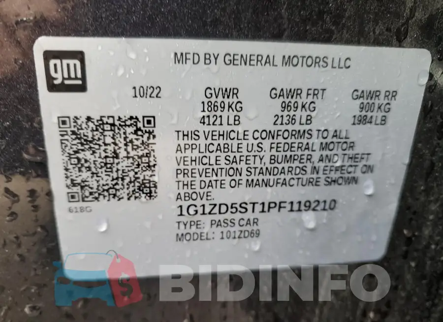 1G1ZD5ST1PF119210 Photo# 12