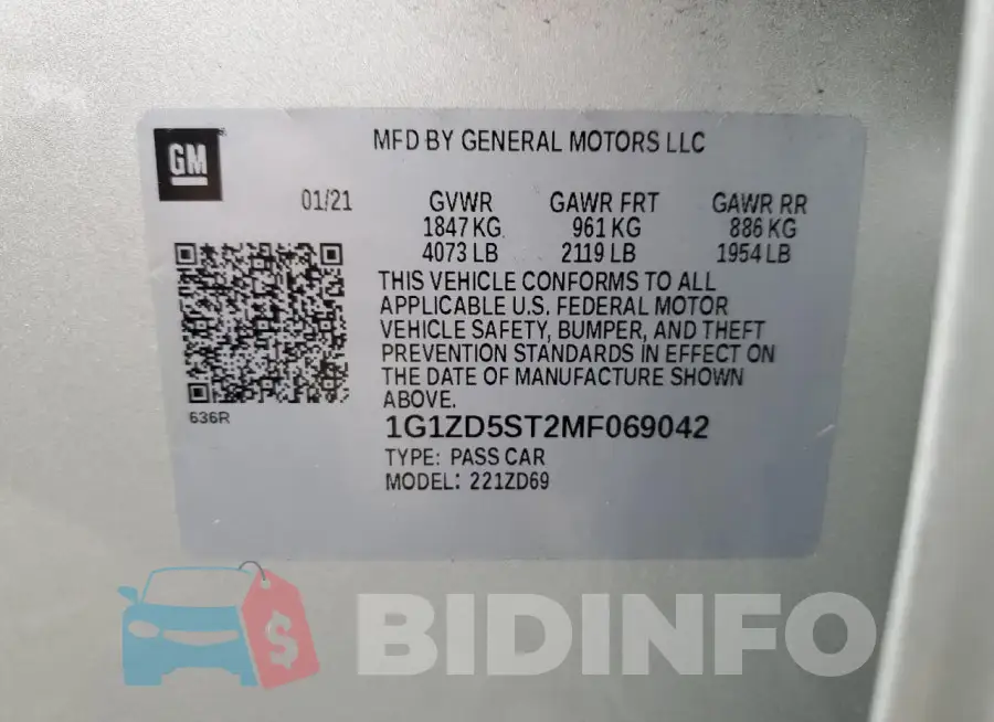 1G1ZD5ST2MF069042 Photo# 12