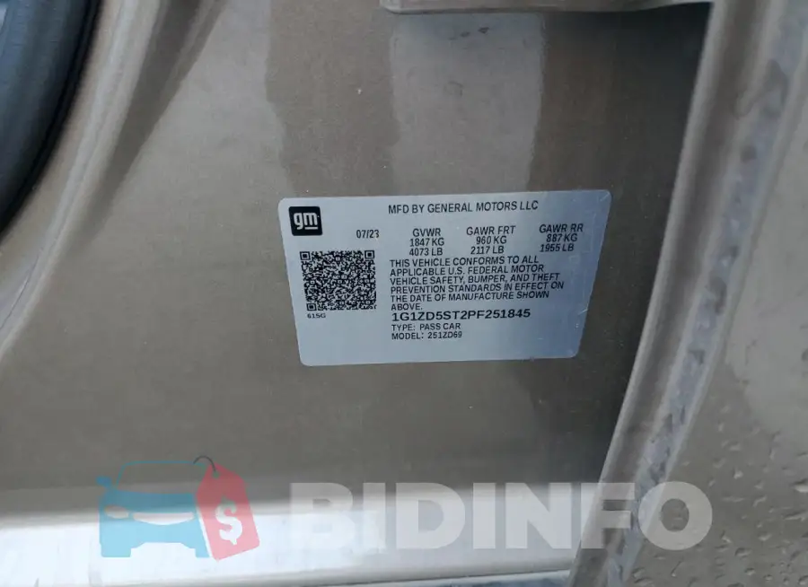 1G1ZD5ST2PF251845 Photo# 12