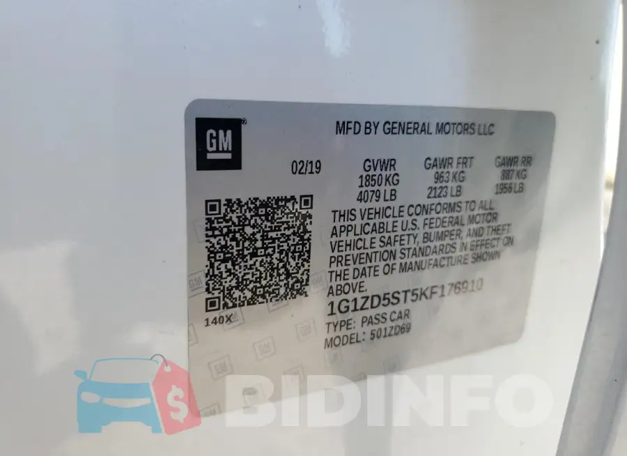 1G1ZD5ST5KF176910 Photo# 12