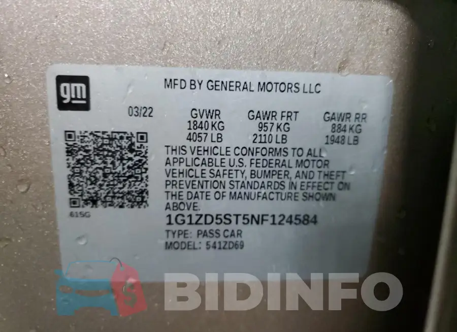 1G1ZD5ST5NF124584 Photo# 13