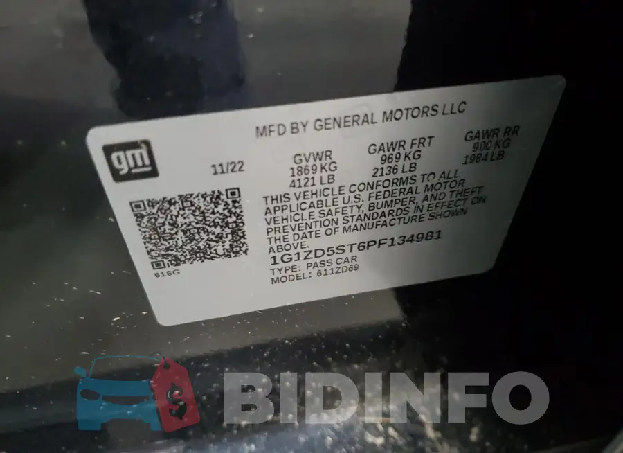 1G1ZD5ST6PF134981 Photo# 12