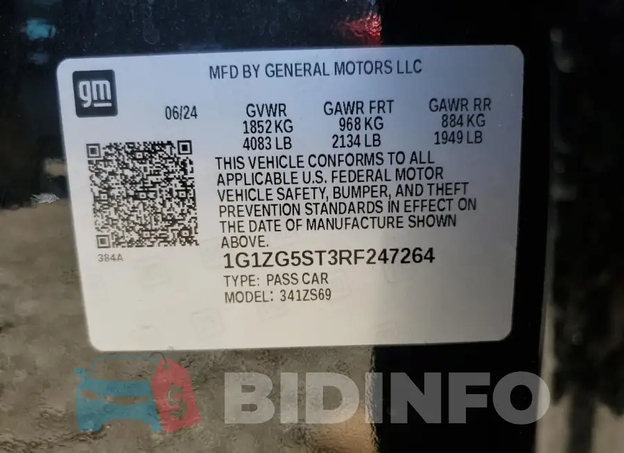 1G1ZG5ST3RF247264 Photo# 12