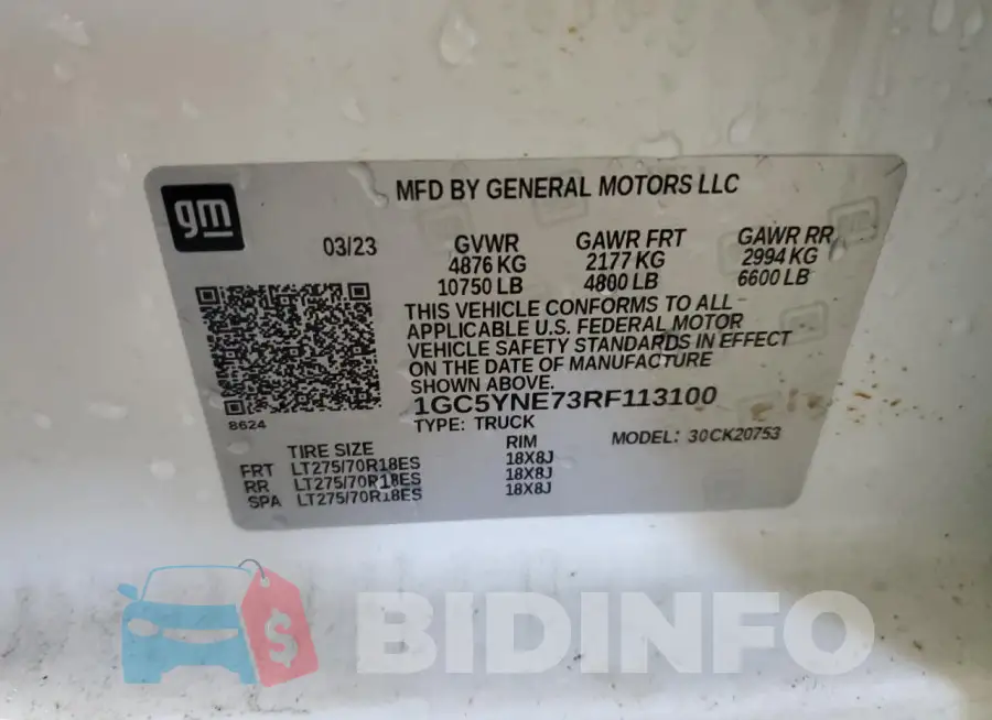 1GC5YNE73RF113100 Photo# 12