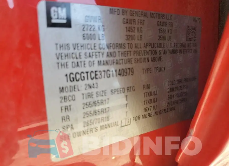 1GCGTCE37G1140979 Photo# 12