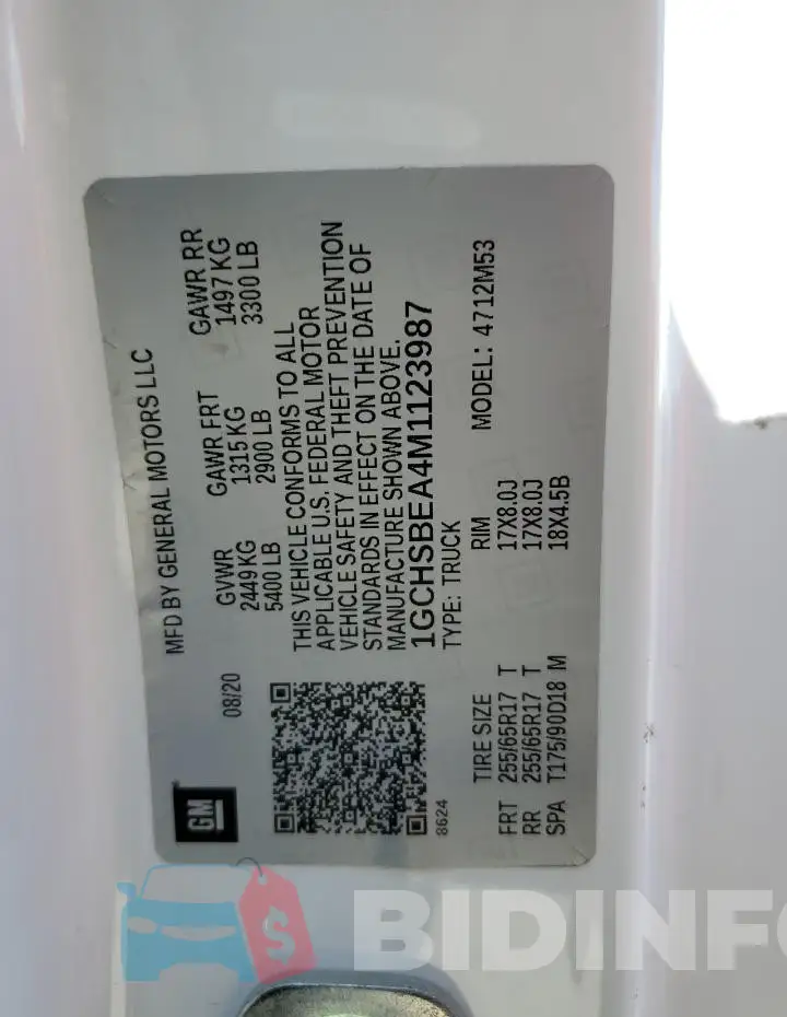 1GCHSBEA4M1123987 Photo# 12