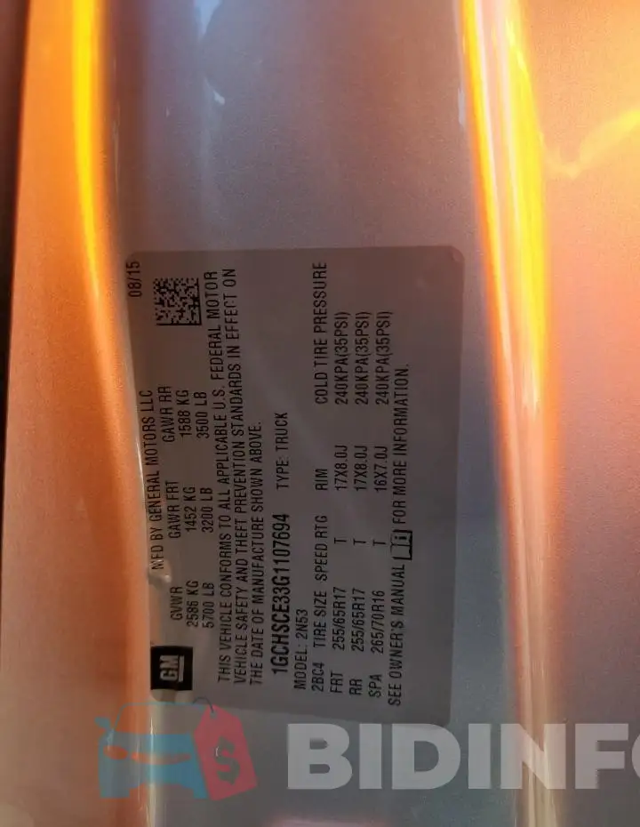 1GCHSCE33G1107694 Photo# 13