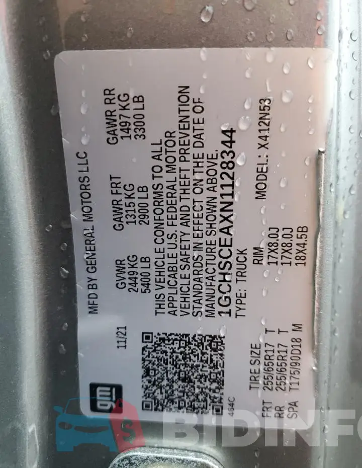1GCHSCEAXN1128344 Photo# 12