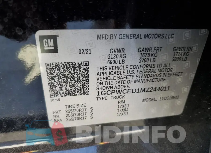 1GCPWCED1MZ244011 Photo# 12