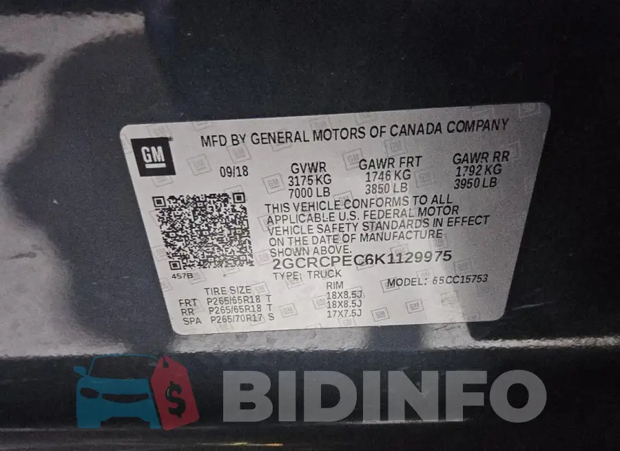 2GCRCPEC6K1129975 Photo# 13