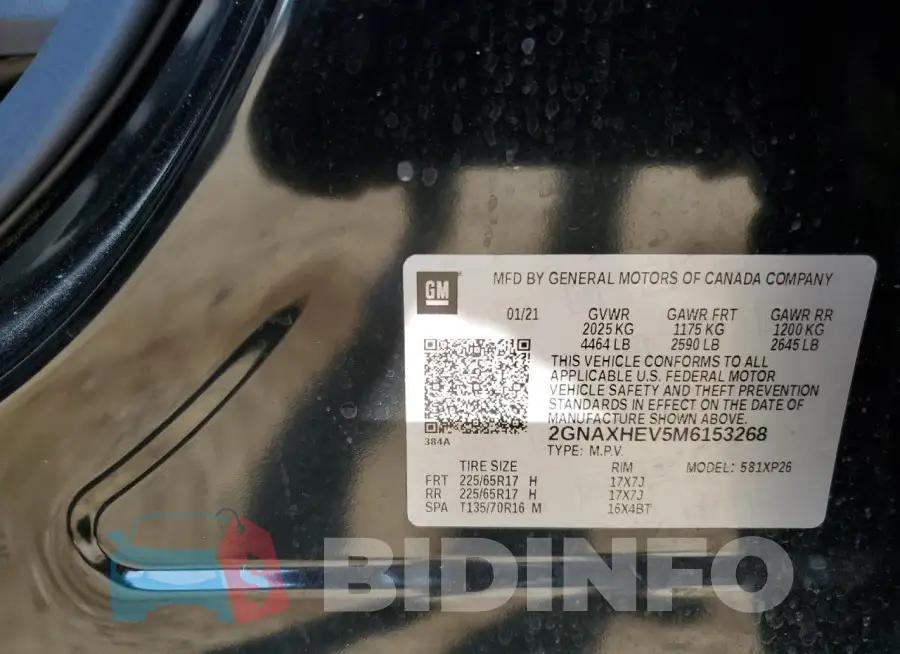 2GNAXHEV5M6153268 Photo# 13