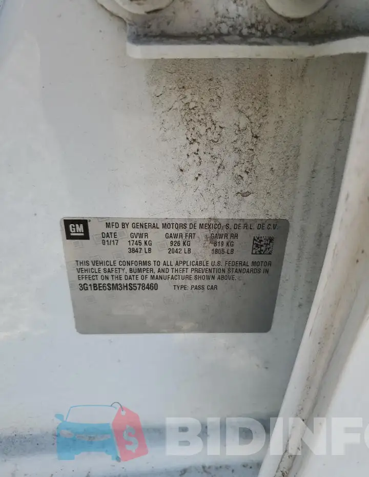 3G1BE6SM3HS578460 Photo# 12