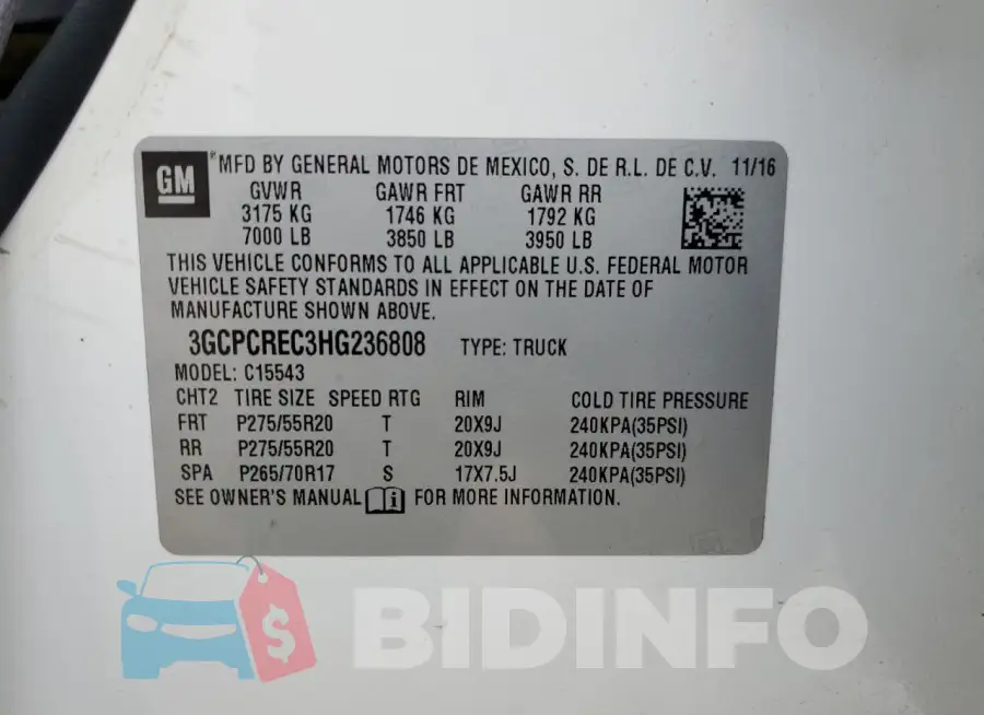 3GCPCREC3HG236808 Photo# 12
