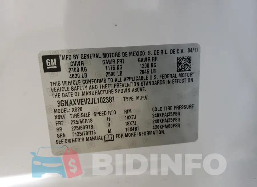 3GNAXVEV2JL102381 Photo# 13