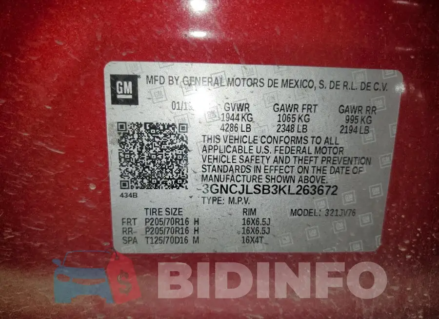 3GNCJLSB3KL263672 Photo# 12