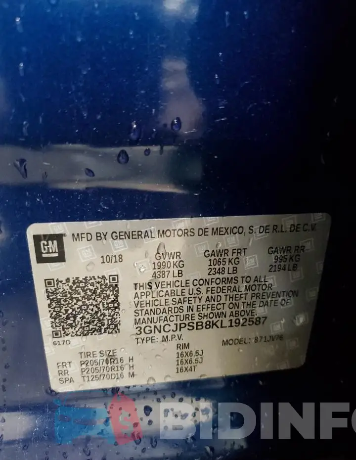 3GNCJPSB8KL192587 Photo# 14
