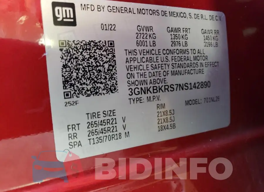 3GNKBKRS7NS142890 Photo# 13