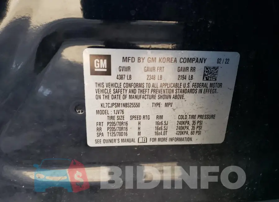 KL7CJPSM1NB525550 Photo# 14