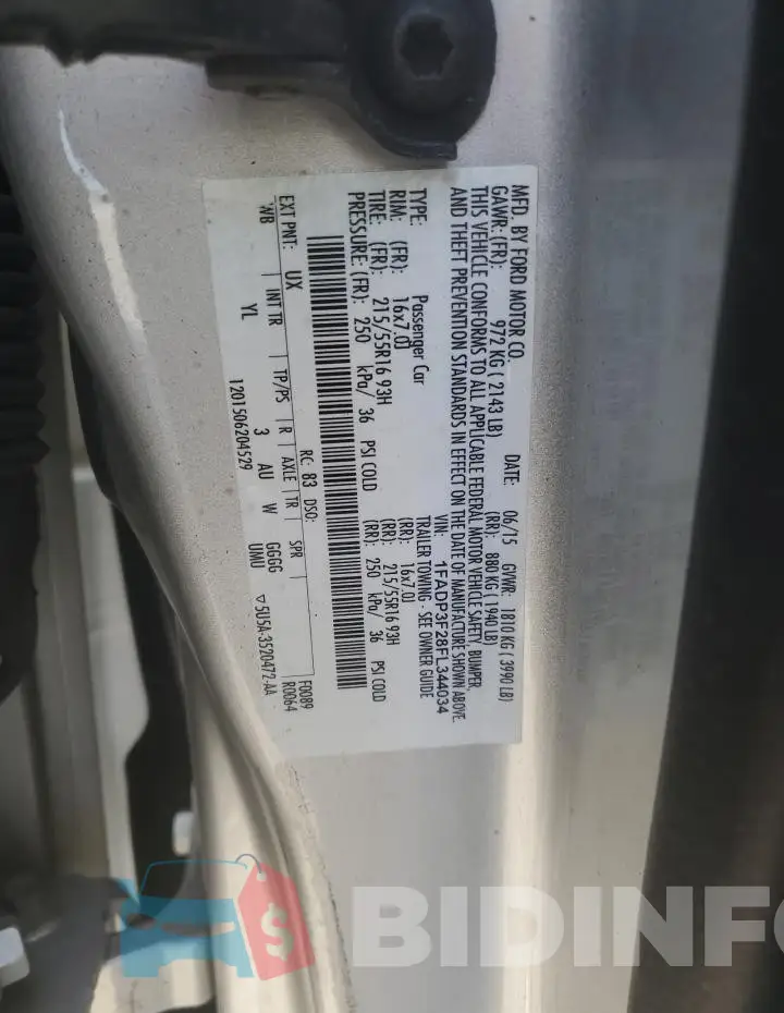 1FADP3F28FL344034 Photo# 12