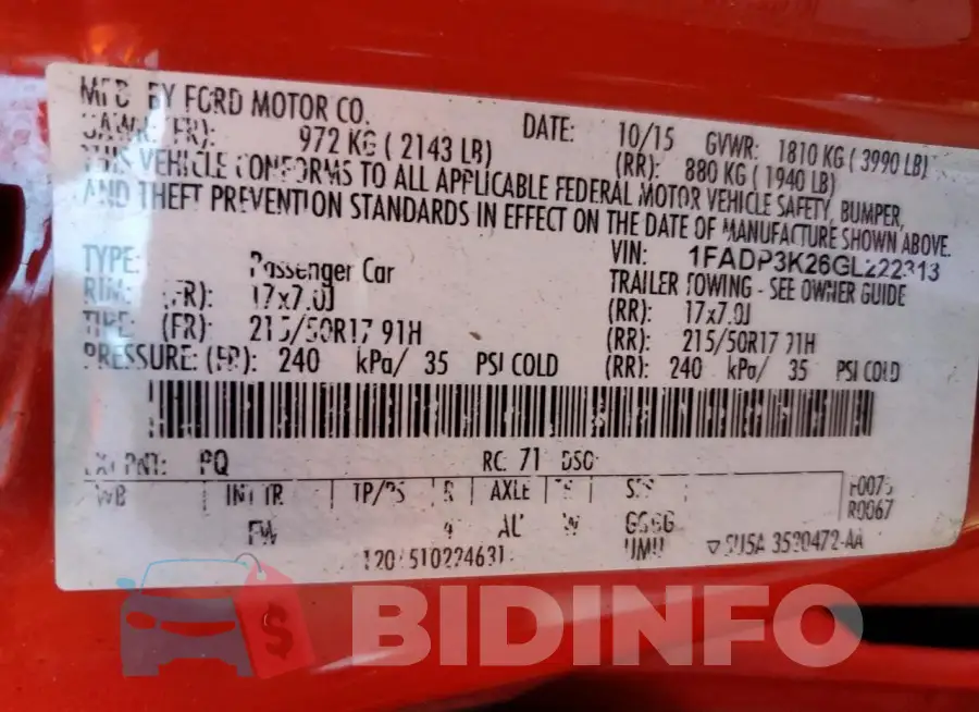 1FADP3K26GL222313 Photo# 14