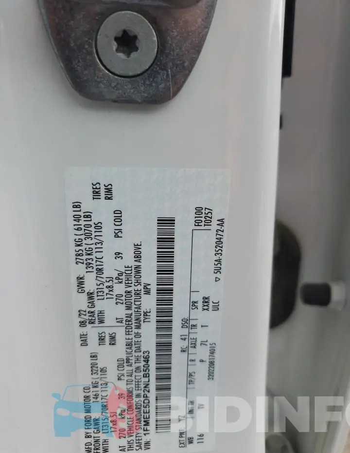 1FMEE5DP2NLB50463 Photo# 13