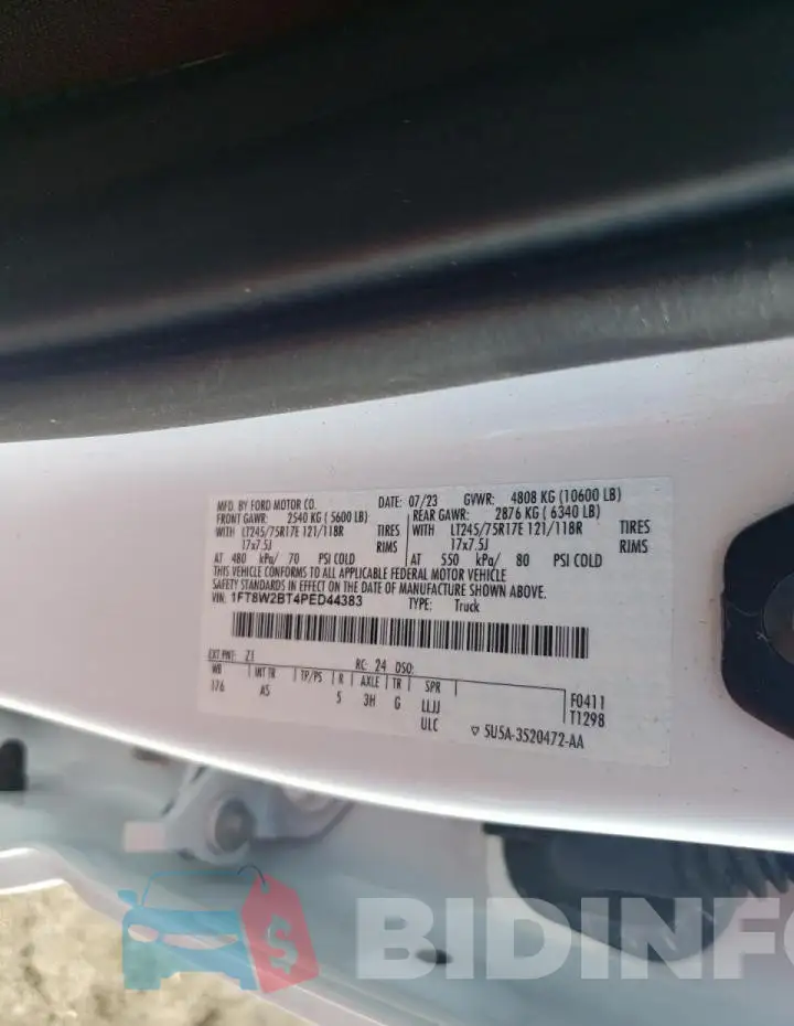 1FT8W2BT4PED44383 Photo# 12