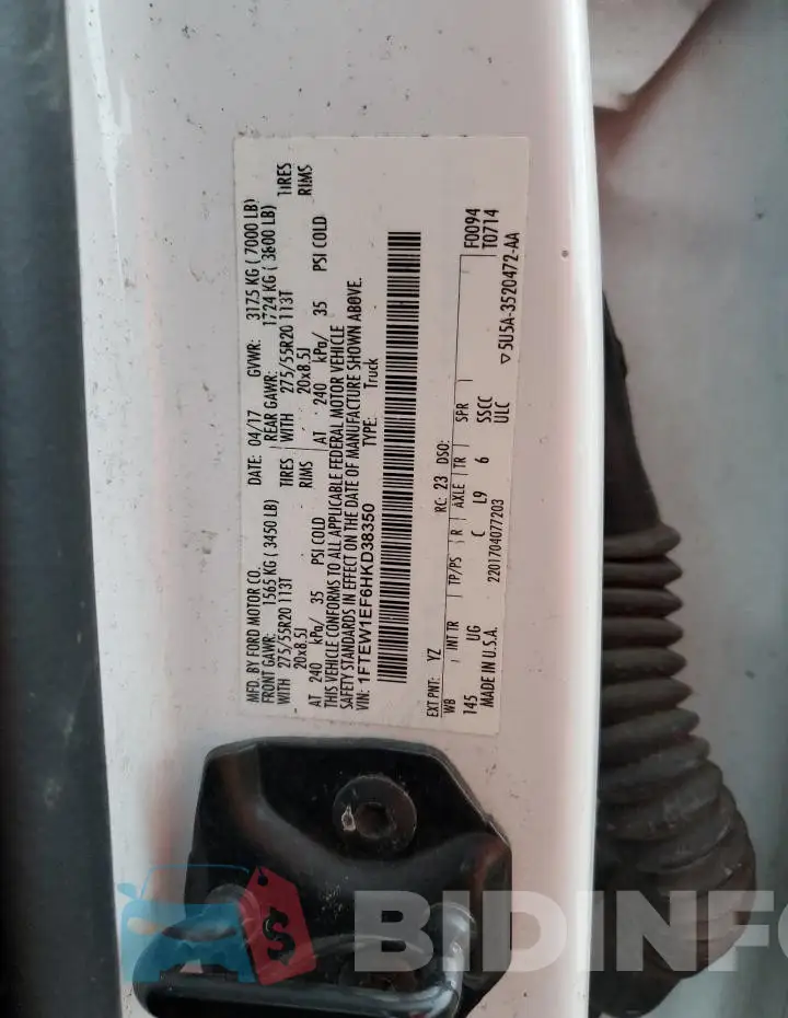 1FTEW1EF6HKD38350 Photo# 12