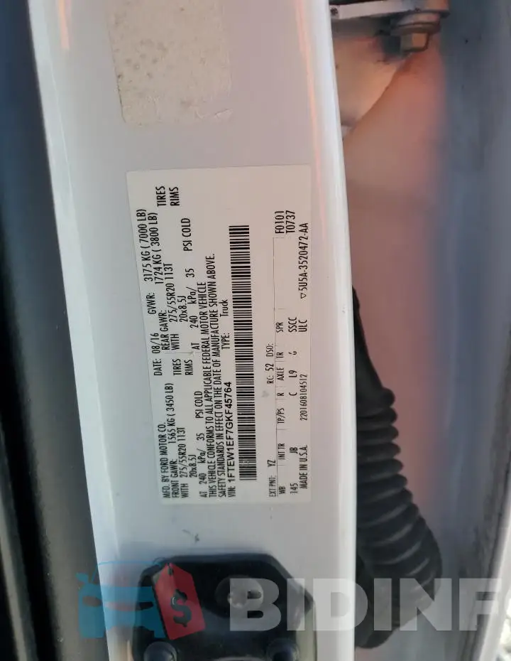 1FTEW1EF7GKF45764 Photo# 12