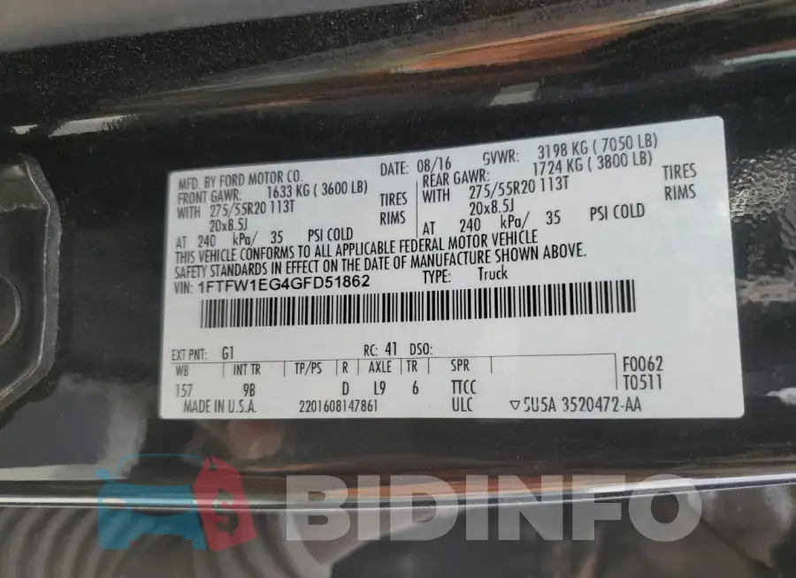 1FTFW1EG4GFD51862 Photo# 12