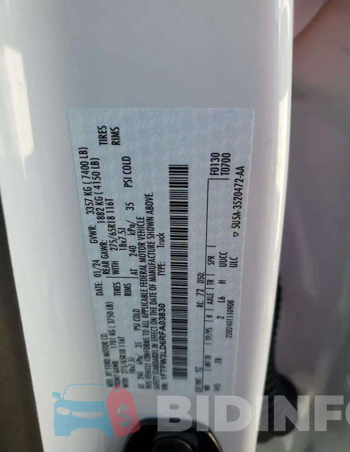 1FTFW3LD6RFA03830 Photo# 12
