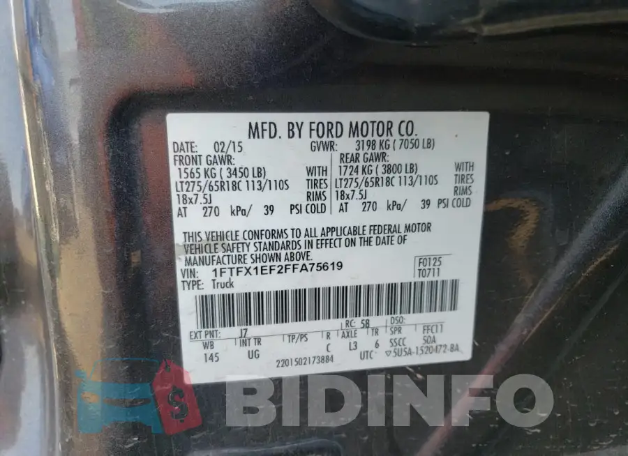 1FTFX1EF2FFA75619 Photo# 12