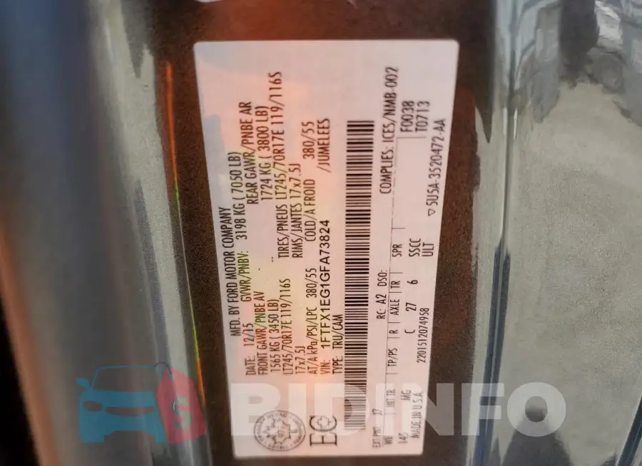1FTFX1EG1GFA73824 Photo# 12