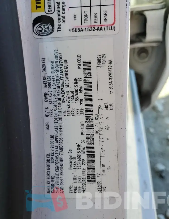 3FADP4EJ7JM107007 Photo# 13