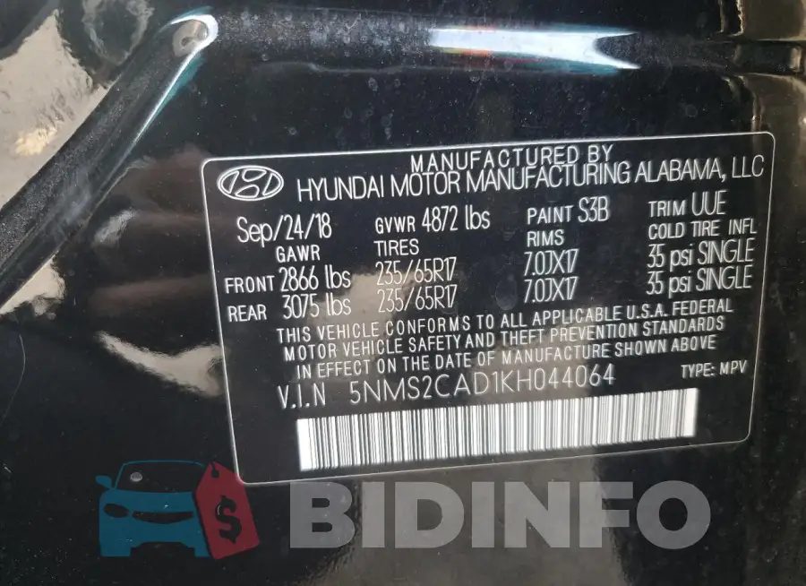 5NMS2CAD1KH044064 Photo# 13