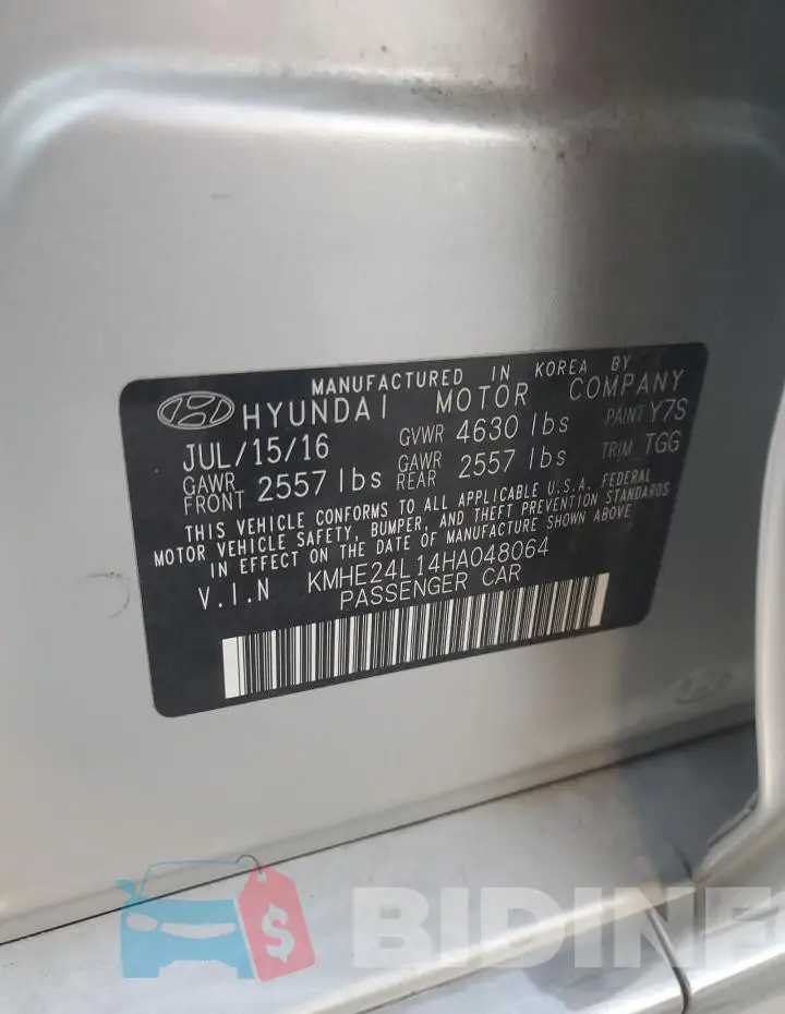 KMHE24L14HA048064 Photo# 12