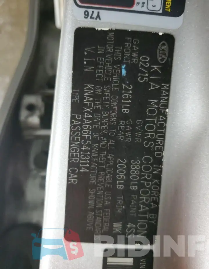 KNAFX4A66F5413114 Photo# 12
