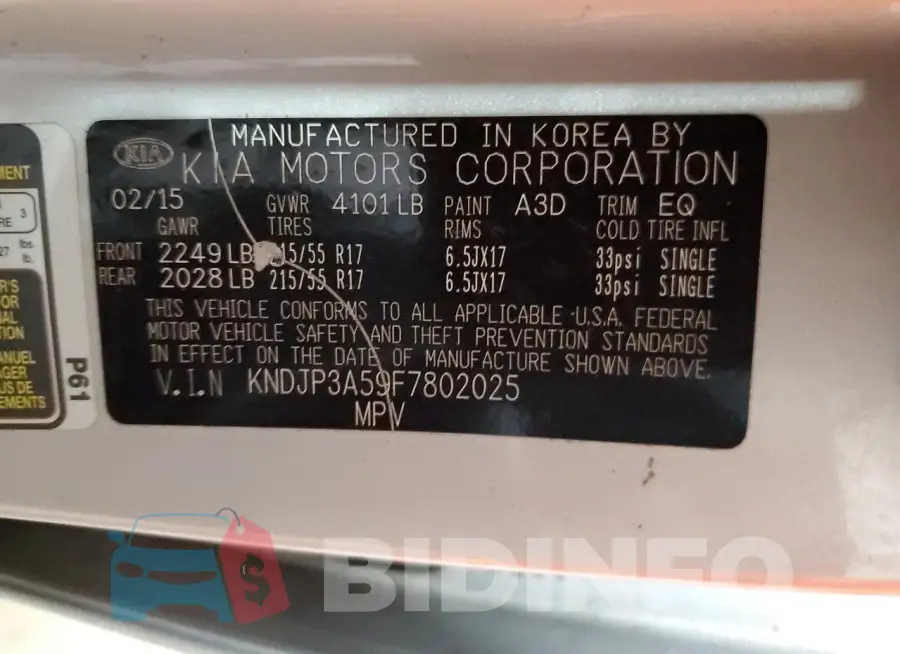 KNDJP3A59F7802025 Photo# 12