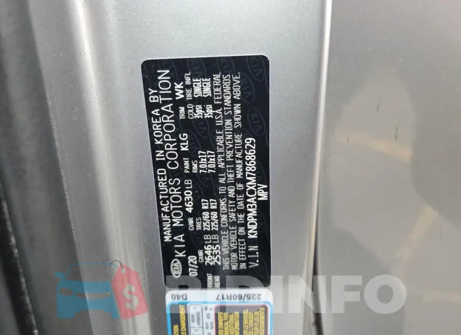 KNDPM3ACXM7868629 Photo# 13