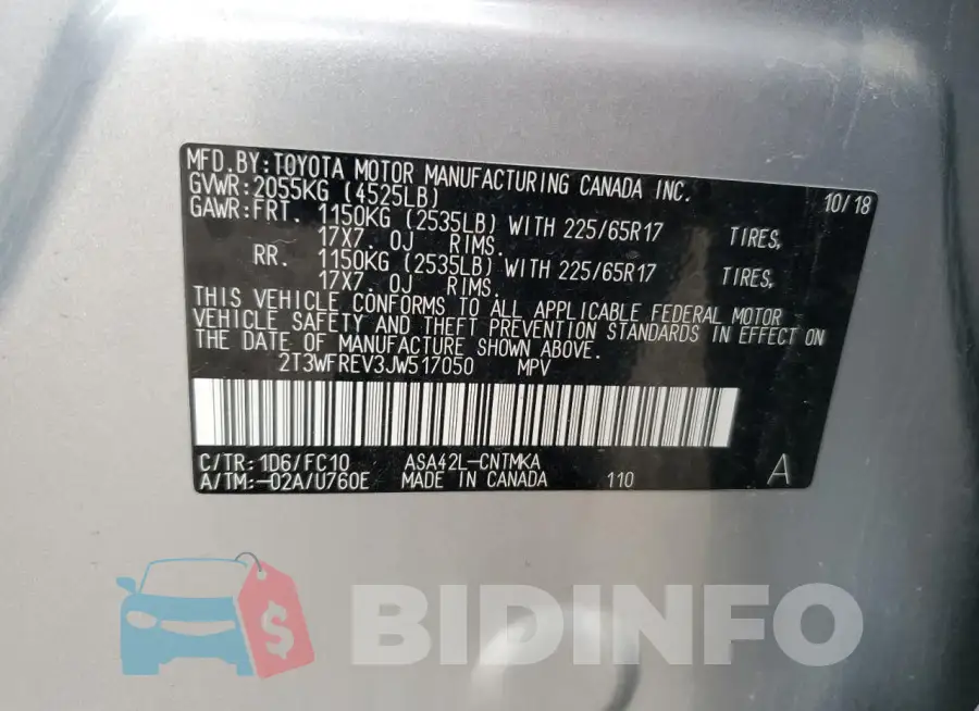 2T3WFREV3JW517050 Photo# 13