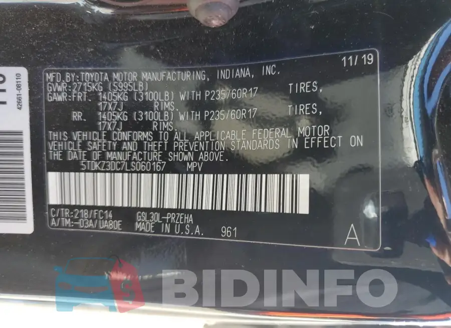 5TDKZ3DC7LS060167 Photo# 13