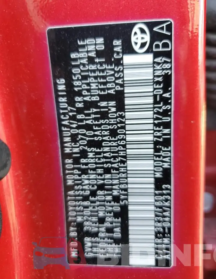 5YFBURHE7HP690123 Photo# 12