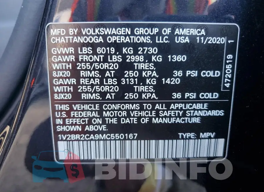 1V2BR2CA9MC550167 Photo# 14