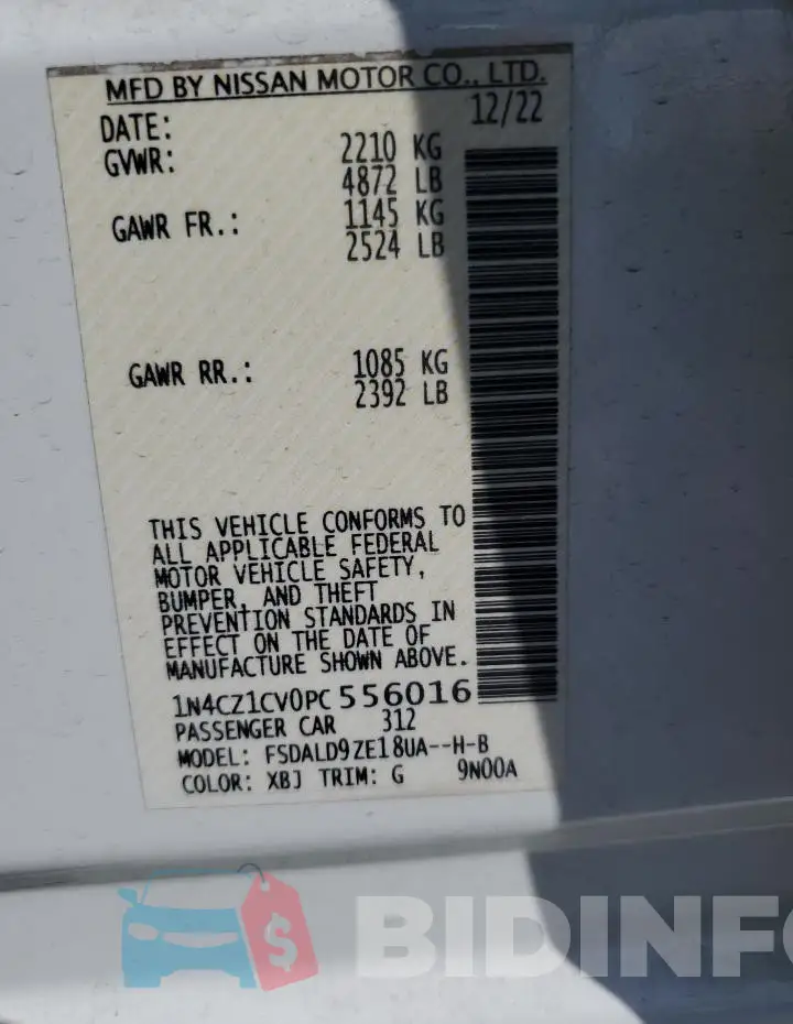 1N4CZ1CV0PC556016 Photo# 12