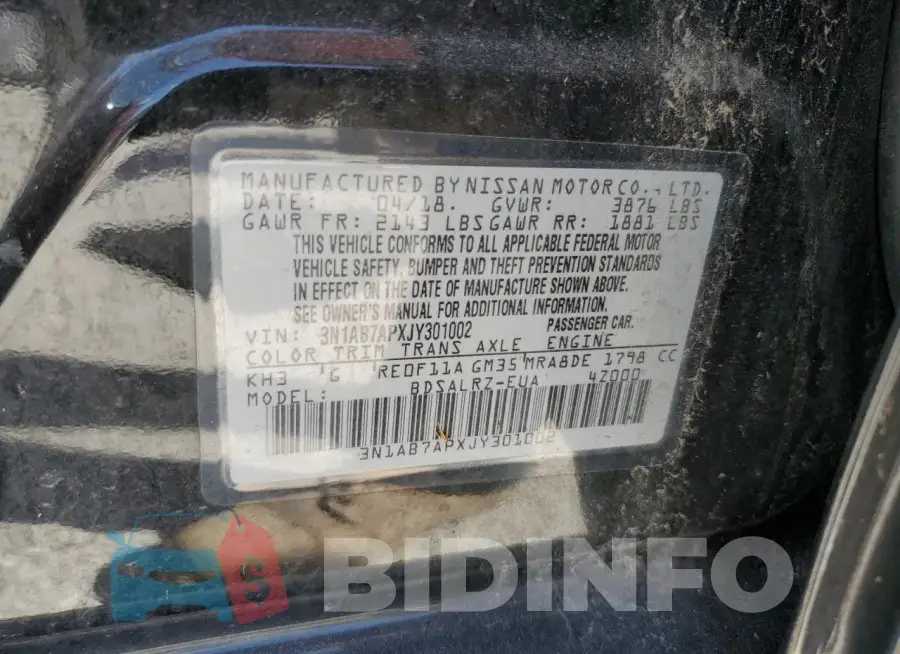 3N1AB7APXJY301002 Photo# 13